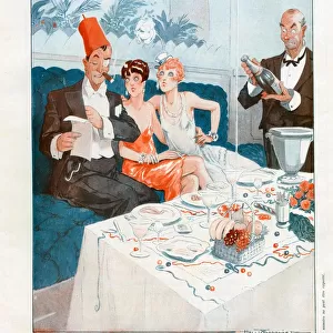 La Vie Parisienne 1929 1920s France cc restaurants dining waiters drinks paying bills