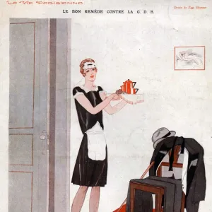 La Vie Parisienne 1929 1920s France cc maids tea coffee servants