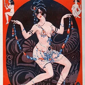 La Vie Parisienne 1929 1920s France Valdes Illustrations yoga eastern indian mystic