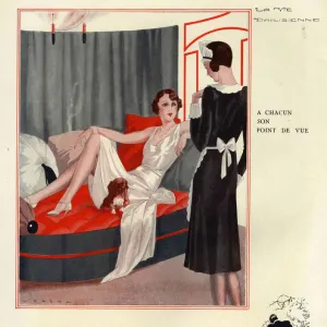 La Vie Parisienne 1931 1930s France cc maids servants relaxing