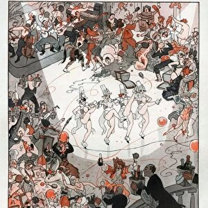 La Vie Parisienne 1931 1930s France cc party can-can cancan dance partygoers night