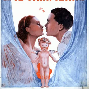 La Vie Parisienne 1935 1930s France magazines kissing cupids