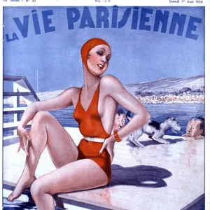 La Vie Parisienne 1936 1930s France magazines glamour womens bathing swimming costumes