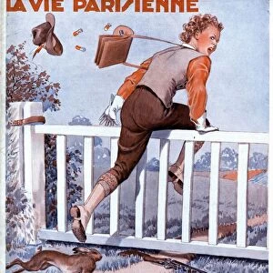 La Vie Parisienne 1938 1930s France magazines hunting shooting guns rabbits girls
