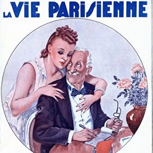 La Vie Parisienne 1938 1930s France magazines money cheques financial couples elderly