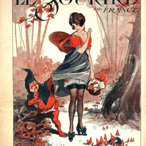 Le Sourire 1917 Print - Vintage French Pin-up Art Le Sourire 1917 Print - Vintage French Pin-up Art