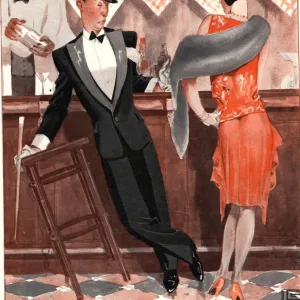 Le Sourire 1920s France bars drunks mens womens cocktails magazines mens