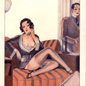 Le Sourire 1920s France erotica glamour illustrations magazines Leclerc