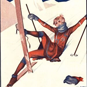 Le Sourire 1920s France winter skiing magazines sports