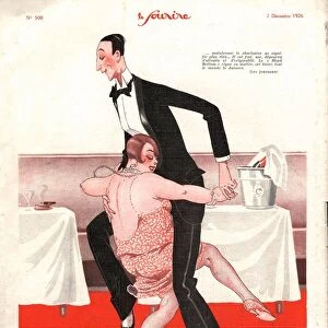 Le Sourire 1926 1920s France black bottom humour evening-dress odd little and large