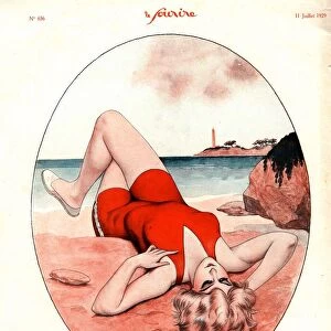 Le Sourire 1929 1920s France holidays glamour sunbathing seaside womens swimwear