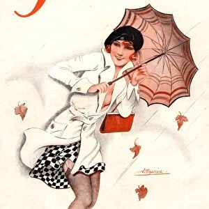 Le Sourire 1929 1920s France seasons autumn windy winds womens magazines