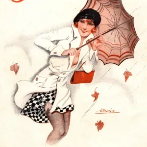 Le Sourire 1929 1920s France seasons autumn windy winds womens magazines