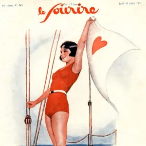 Le Sourire 1931 1930s France sailing swimwear swim suits swimming costumes magazines