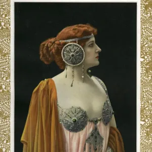 1900s French Print: Women's Headdresses in Humorous Portraits 1900s French Print: Women's Headdresses in Humorous Portraits
