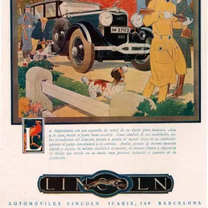 Lincoln - please note that the text is in Spanish 1929 1920s USA cc cars hunting