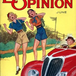 London Opinion 1930s UK hitchhiking glamour magazines cars