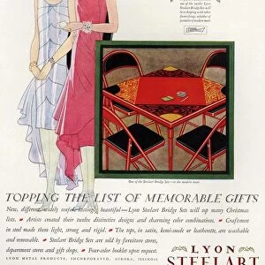 Lyon Steelart 1920s USA cc bridge presents gifts games cards art deco