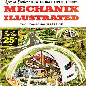 Mechanix Illustrated 1950s USA rklf magazines visions of the future futuristic homes
