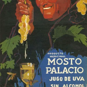 Mosto Palacio 1934 / 35 1930s Spain wine alcohol grapes fruit cc