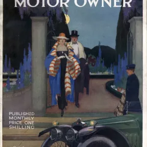 Vintage Print of The Motor Owner 1919 Evening Dress Magazine Vintage Print of The Motor Owner 1919 Evening Dress Magazine