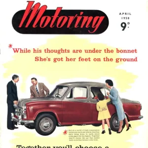 Motoring 1958 1950s UK cars morris oxford magazines family