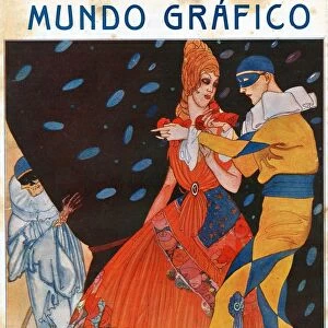 Mundo Grafico 1920s Spain cc magazines carnivals masquerade clowns pierrot death