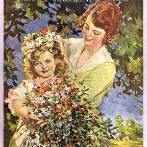 The New Red Cross 1919 1910s USA magazines mothers and daughters flowers maws mums