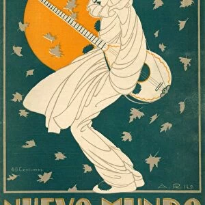 Nuevo Mundo 1921 1920s Spain cc masquerade clowns pierrot instruments musical
