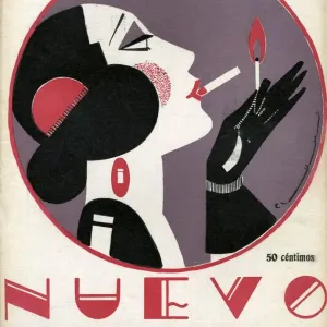 1920s Spanish Art Deco Women's Portrait Print 1920s Spanish Art Deco Women's Portrait Print