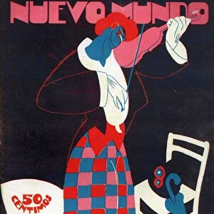Nuevo Mundo 1924 1920s Spain cc magazines violins playing instruments clowns musical