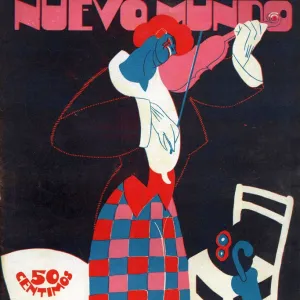 Nuevo Mundo 1924 1920s Spain cc magazines violins playing instruments clowns musical