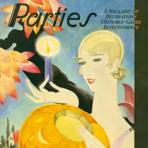 Parties 1929 1920s USA Halloween magazines art deco