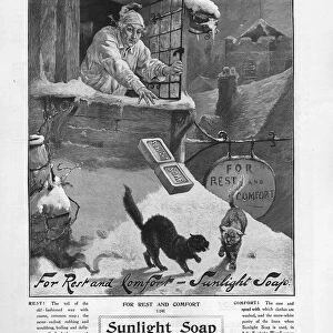 Pears 1899 1890s UK cc sunlight winter snow cats