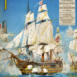 1905 UK Print of Pears Battleships 1905 UK Print of Pears Battleships
