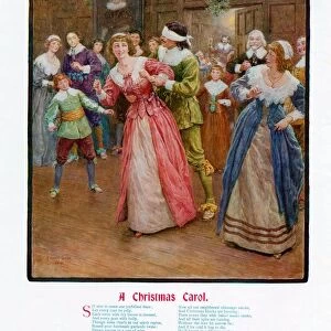 Pears Annual 1915 1910s UK cc carols dancing balls parties dresses blind mans buff