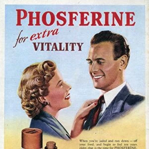 Phosferine 1950s UK nerves phosferine phospherine medical medicine depression