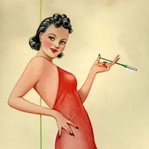 Pinups 1940s UK Laurence Miller pin-up pinups pin-ups woman women cigarettes holders