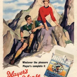 Players Navy Cut 1950s UK cigarettes smoking mountain climbing