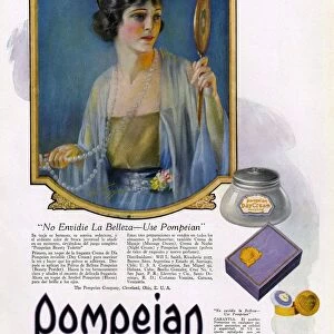 Pompeian Day Cream 1920s USA cc vanity mirrors pearls womens beauty
