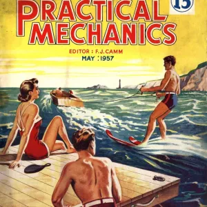 Practical Mechanics 1957 1950s UK water skiing magazines