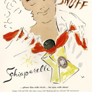 Schiaparelli Snuff 1950s USA mens fragrance cologne gifts presents smell