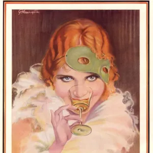 Schweppes 1930s UK ginger ale art deco drinking masks