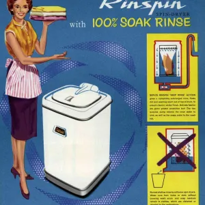 Servis 1950s UK washing machines housewives housewife kitchens woman women