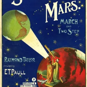 A Signal From Mars 1901 1900s USA globes telescopes