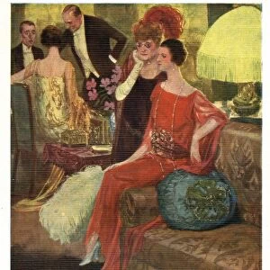 Spanish Social Gathering 1920s Spain cc friends watching gossiping dinner party