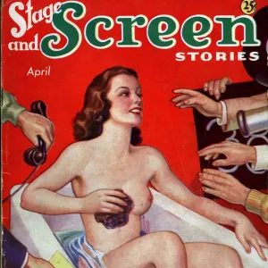 Stage & Screen Stories 1930s USA glamour baths woman in the bath pulp fiction magazines