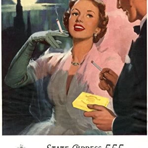 State Express 555 1950s UK cigarettes smoking glamour womens clothing clothes
