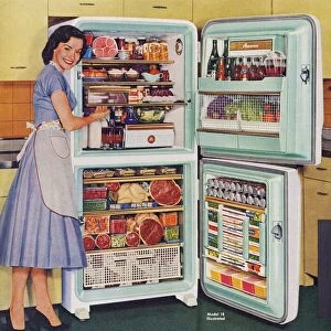 Stor-Mor 1950s UK fridges freezers housewife housewives woman women kitchens refridgerators