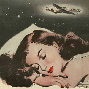 Sweet Dreams in the Air 1950s UK aeroplanes planes sleeping